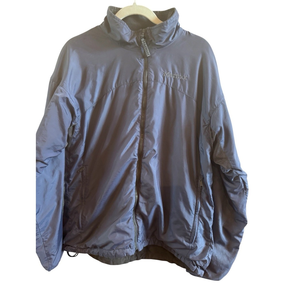 Marmot Dusky Purple Double Lined Full Zip Windbreaker Woman's Medium High Collar